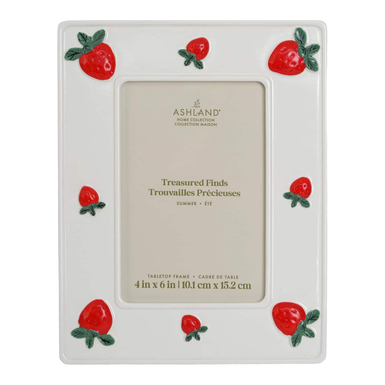 4" x 6" White & Red Strawberries Tabletop Frame, Treasured Finds by Ashland®